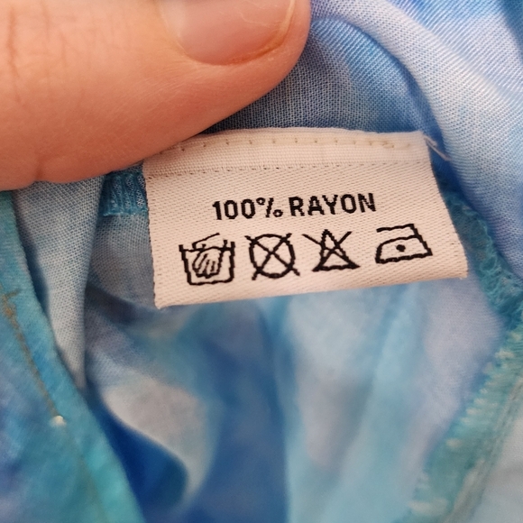 SOPHIA ALEXIA Turquoise Wave Riviera Wrap Dress M/L - Picture 5 of 6